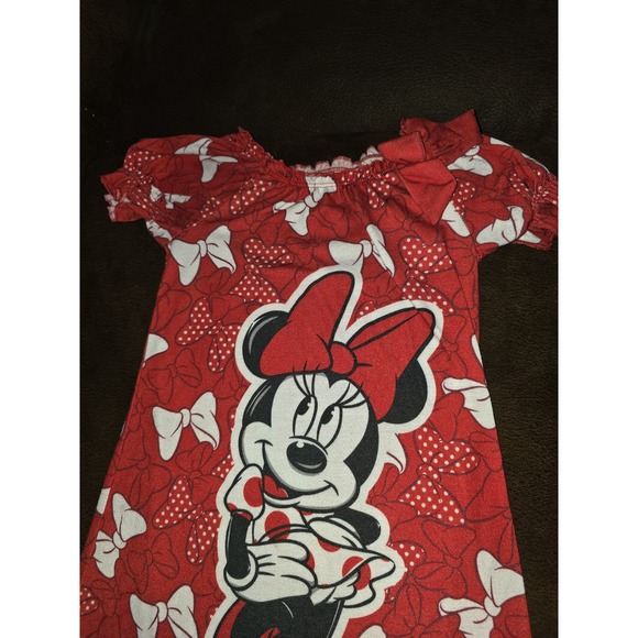 Disney store minnie mouse bow nightgown pajamas size 4 - Picture 2 of 5